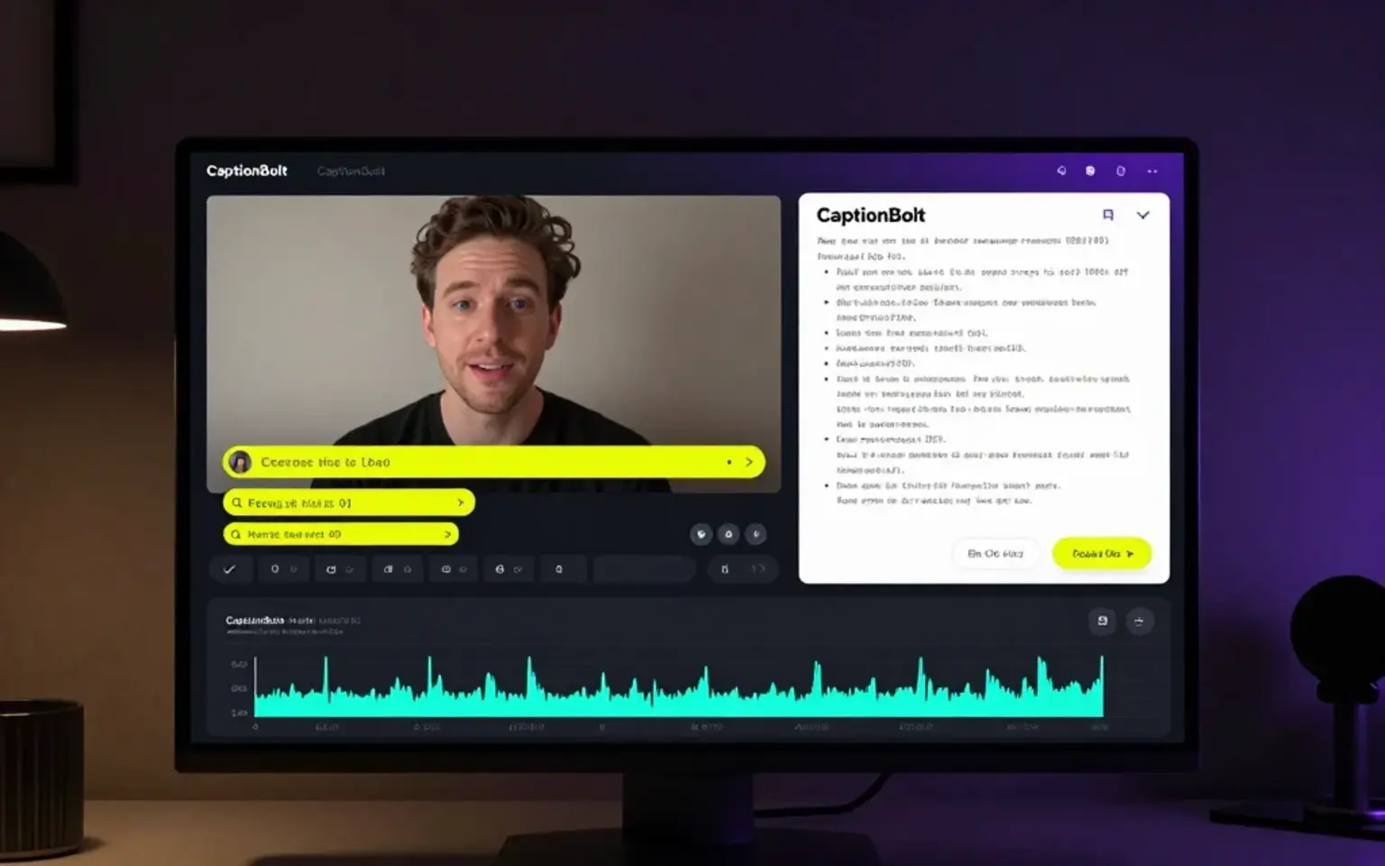 CaptionBolt auto subtitle editor preview