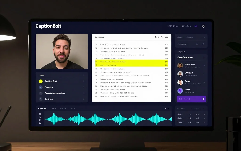 CaptionBolt video transcription workflow preview